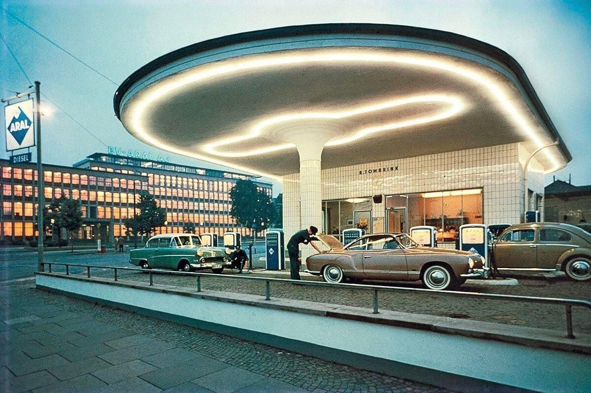 Petrol Station Germany 1958