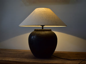 Black Wooden Table Lamp