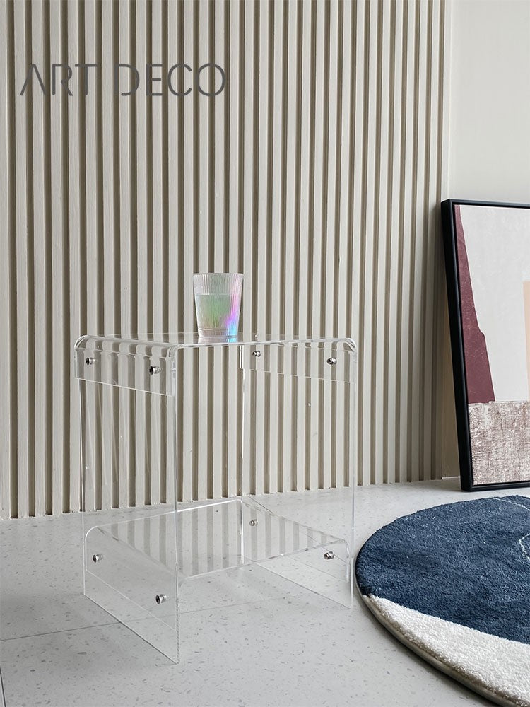 Acrylic Side Table & Tray