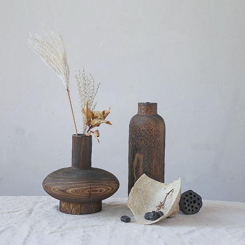 Wooden Display Vase