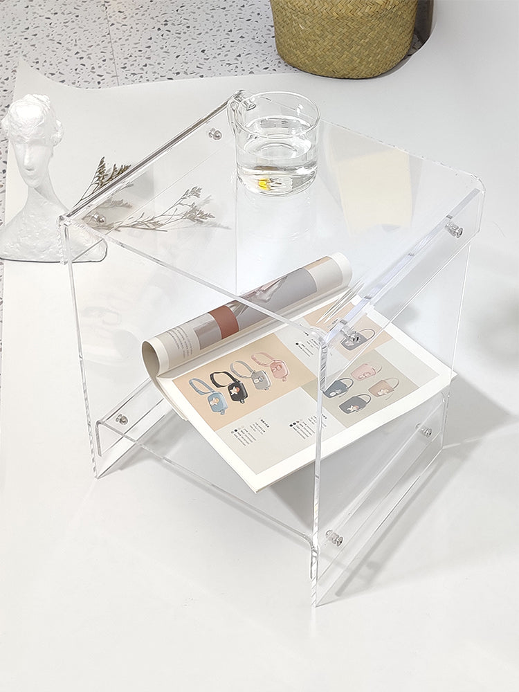 Acrylic Side Table & Tray