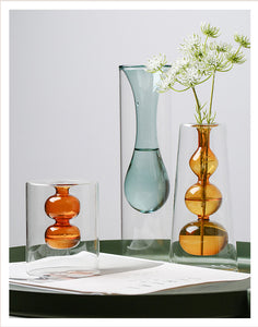 Gourd Glass Flower Vase