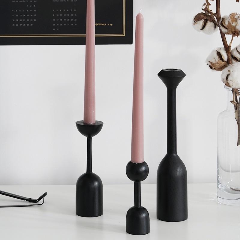 Art Black Candle Stand