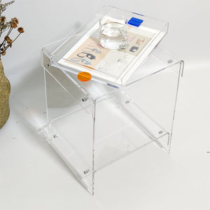 Acrylic Side Table & Tray