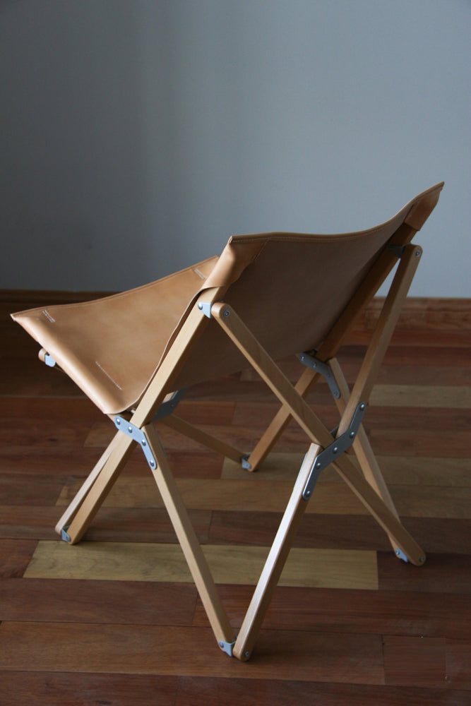 Handmade Leather Folding Sunbath Chair