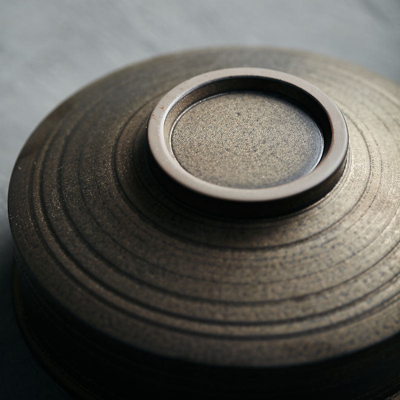 Japanese Earthen Gold Glaze Stoneware