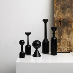 Art Black Candle Stand