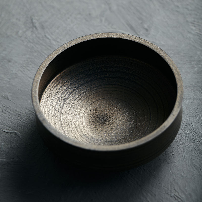 Japanese Earthen Gold Glaze Stoneware