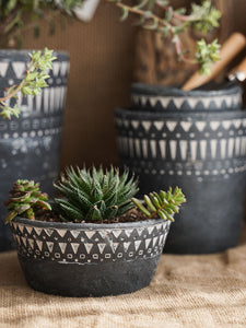 African elements vintage Flower Pot