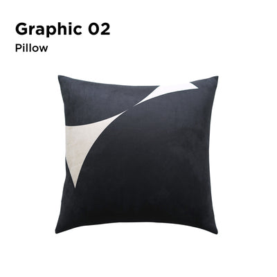 minimalist graphics Pillow