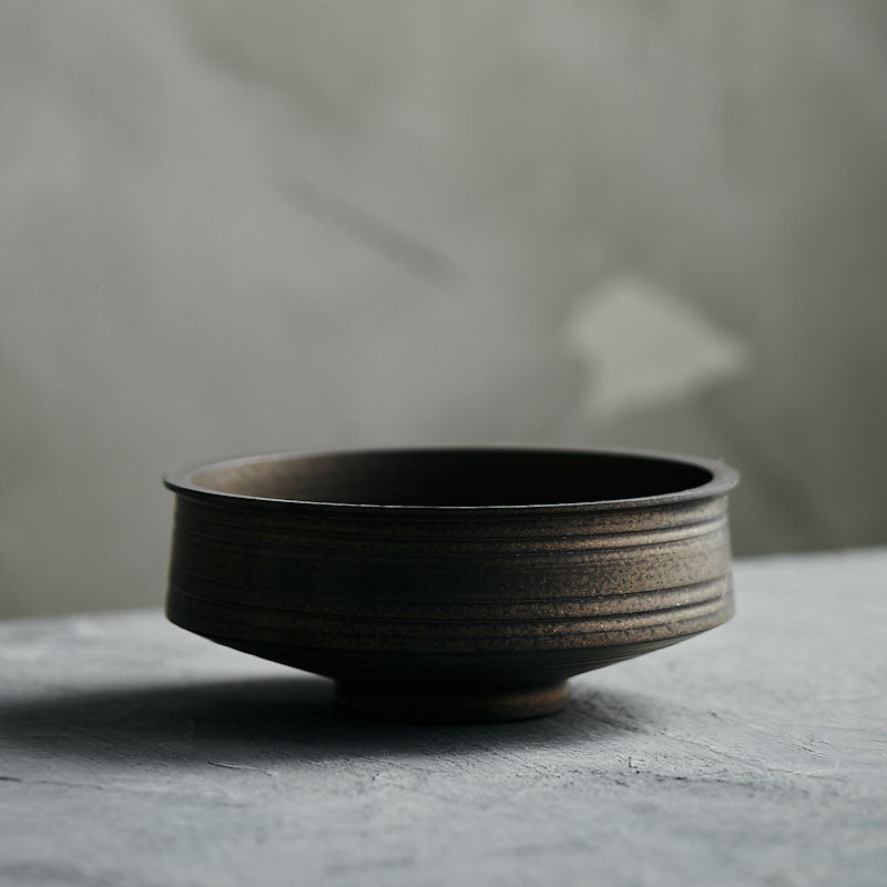 Japanese Earthen Gold Glaze Stoneware