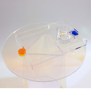 Acrylic Side Table & Tray