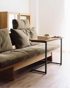 Wooden Bench with Cushion