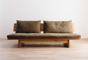 Wooden Bench with Cushion