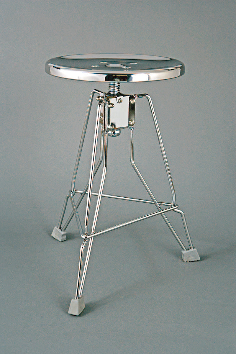 Retro Adjustable Button Metal Stool